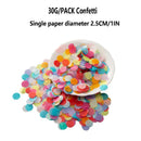 30g/pack Multicolored Round Confetti