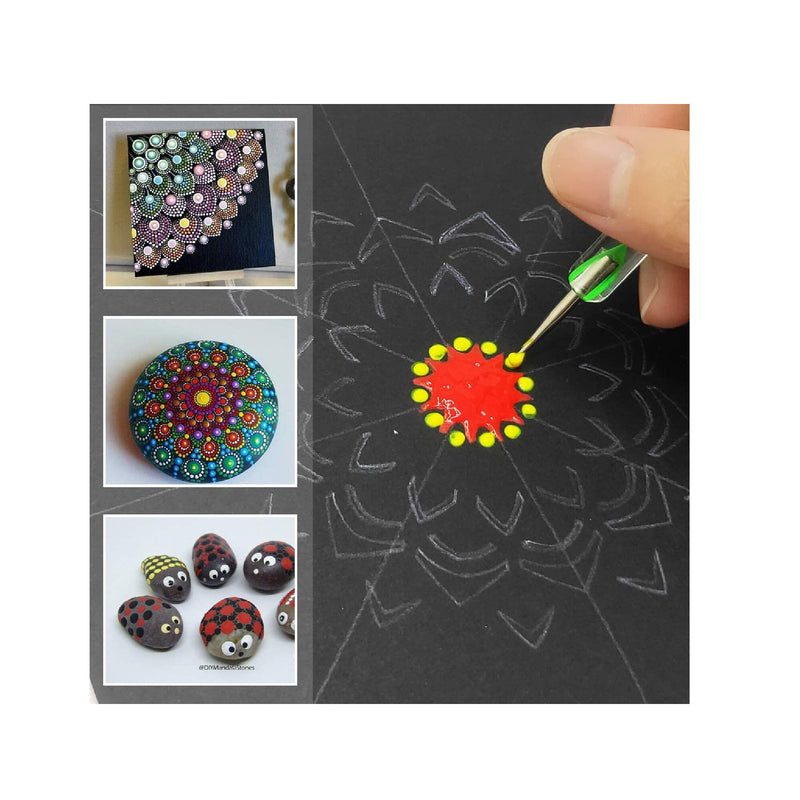 30 PCS Mandala Dotting Kit Mandala Dotting Tools and Stencils for Painting Rocks | Nail Dotting and Art Drawing Supplies