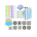 Fycooler Mandala Dotting Tools Painting Kit 41Pcs Pen Dotting Tools Mandala Stencil Ball Stylus Paint Tray