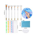 Augshy 58PCS Mandala Rock Dotting Tools Set Rock Painting Supplies with a Blue Zipper