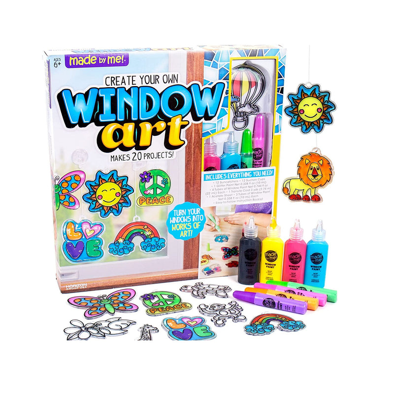 6 Sheets Diamond Window Art Craft Kits for Kids Suncatcher 