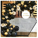 Black and Gold Balloon Garland Kit | 114pcs Black and Gold Balloons for Party Decorations 4 Sizes Gold Latex Balloons