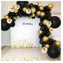 Black and Gold Balloon Garland Kit | 114pcs Black and Gold Balloons for Party Decorations 4 Sizes Gold Latex Balloons
