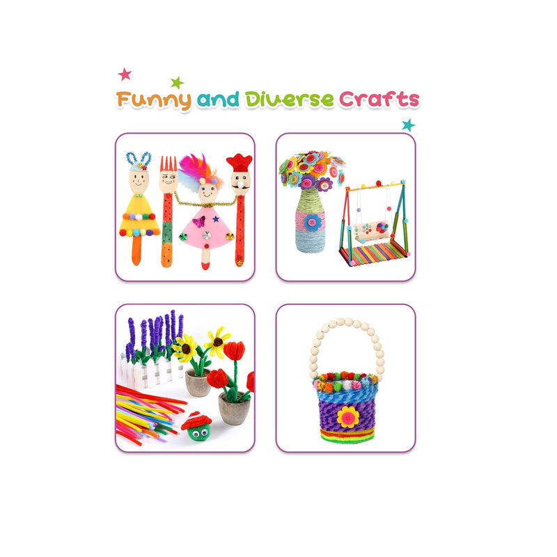 Caydo Craft Supplies for Kids | DIY Arts and Crafts Kit for Toddler Age 5-12 Years with
