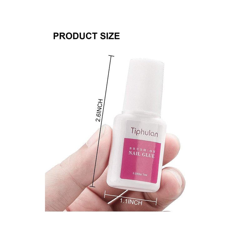 TIPHULAN Brush on Nail Glue for Press on Nails | Nail Glue for Acrylic Nails | Nail Art Supplies