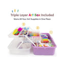 Olly Kids Arts and Crafts Supplies Set | 1000+ Pieces Giftable Craft Box for Kids | DIY Craft Supplies