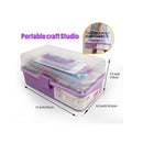 Olly Kids Arts and Crafts Supplies Set | 1000+ Pieces Giftable Craft Box for Kids | DIY Craft Supplies