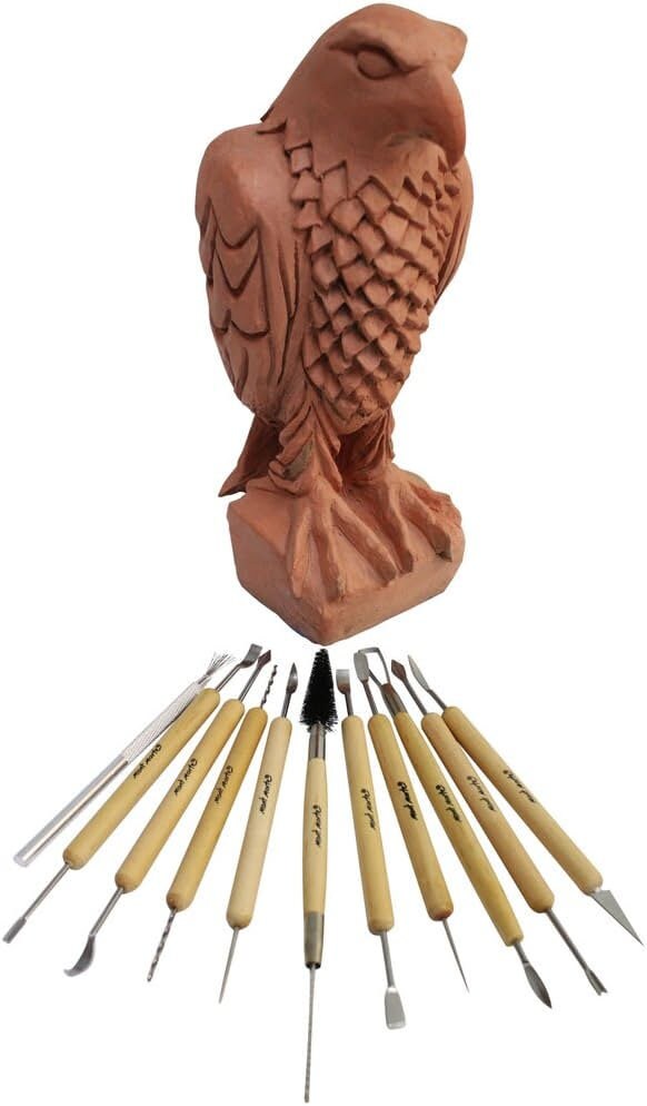 Mont Marte Clay Tool Set | 11 Piece. Selection of Clay Tools to Create Texture, Smooth, Cut and Carve Clay. Suitable for Use with Polymer