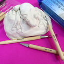 Mont Marte Clay Tool Set | 11 Piece. Selection of Clay Tools to Create Texture, Smooth, Cut and Carve Clay. Suitable for Use with Polymer