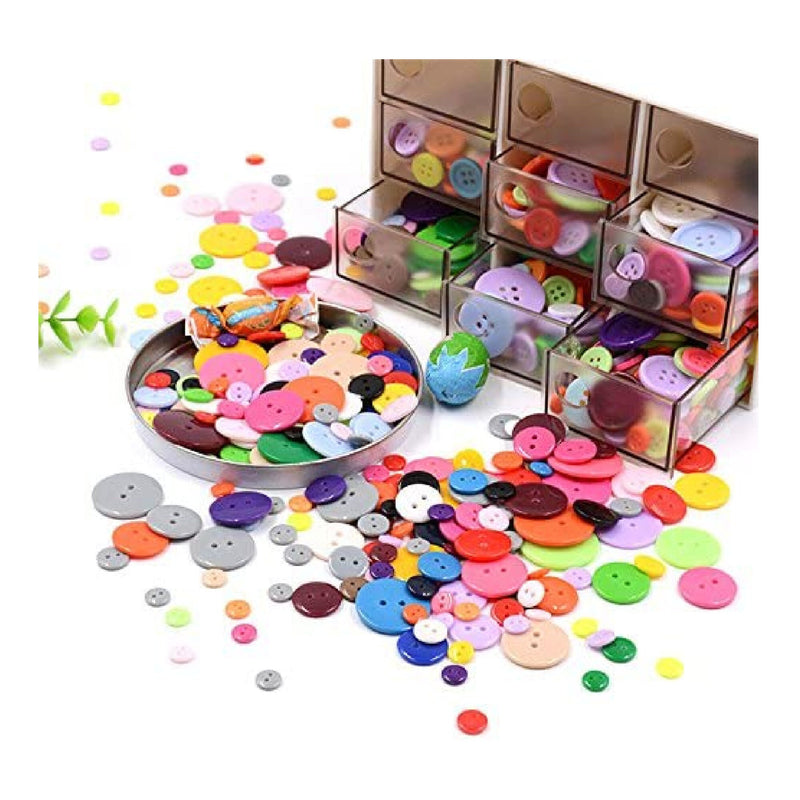 800 Pcs Assorted Size Resin Buttons | Round Craft Buttons For Sewing Crafts