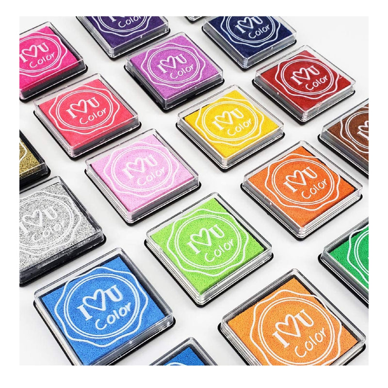 Rainbow Fingerprint Ink Pad Washable Stamp Pads for Rubber Stamps