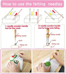 Complete Wool Felting Tool Kit | Needle Felting Supplies Needle Felting Kit with 90Pcs Needle Felting Needles | Needle Bottles for Beginner