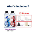 Magicdo Epoxy Resin Kit Crystal Clear Art Resin Kit Food Safe Casting Resin for Beginner (16oz)