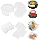 17 Piece Coaster Resin Mold Set | Includes Silicone Coaster Storage Box Mold