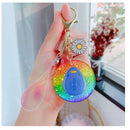 Silicone keychain with resin molds | 4 Piece Round Epoxy Casting Mold for Keychain