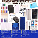 AlloyTop Cup Turner Kit with Epoxy Resin kit for Beginner - Stainless Steel Turners Tumblers Machine Tool Art DIY Supplies Glitters Silicone