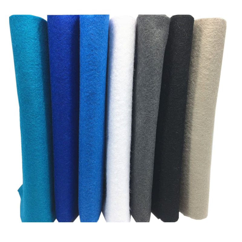 Misscrafts Felt Squares | 7 Pieces 18 x 18 Inches, 1.4 mm Thick | Soft Felt Fabric Sheet | Non Woven | Various Colors