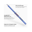 Metallic Colored Pencils | Set of 50 | Triangular Grip