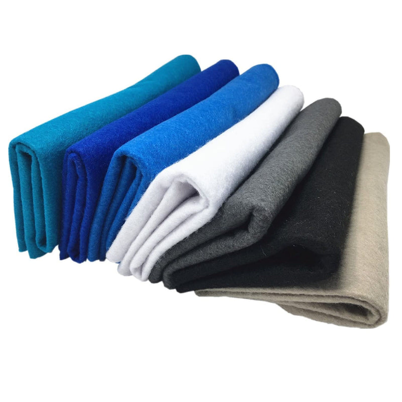 Misscrafts Felt Squares | 7 Pieces 18 x 18 Inches, 1.4 mm Thick | Soft Felt Fabric Sheet | Non Woven | Various Colors