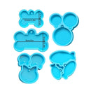 5 Dog Bone Tag Molds for Resin | Cat Tag Keychain Silicone Resin Molds with 10 Keychains