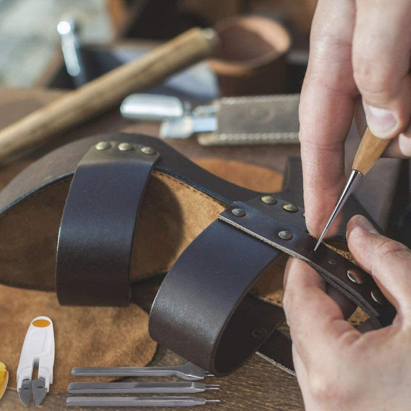 Sanbest Professional Leather Craft Tools Kit Hand Sewing Stitching Pun –  Big River Hardware