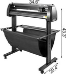 VEVOR Vinyl Cutter 28 inch Vinyl Cutter Machine 720mm Manual Vinyl Printer LCD Display Plotter Cutter Sign Cutting with Signmaster Software