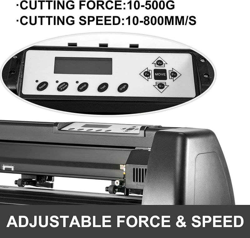 VEVOR Vinyl Cutter 28 inch Vinyl Cutter Machine 720mm Manual Vinyl Printer LCD Display Plotter Cutter Sign Cutting with Signmaster Software