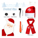 42 Pieces Snowman Decorations | Christmas Snowman Dress Up Game | Winter Vacation | Elegant Style| 6.7 x 9.8 x 10.7, 6 Inches