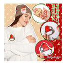 20 Christmas Santa Bell Iron On Patches | Candy Cane Cute Sew On Stickers | Washable Appliques For Crafts