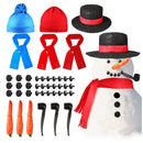 42Pcs Snowman Decoration Making Kit Christmas Snowman Dress Up Set Winter Holidays | Elegant Style, 13 x 6 x 10.7.7 x 8.7 x 9.6 Inches