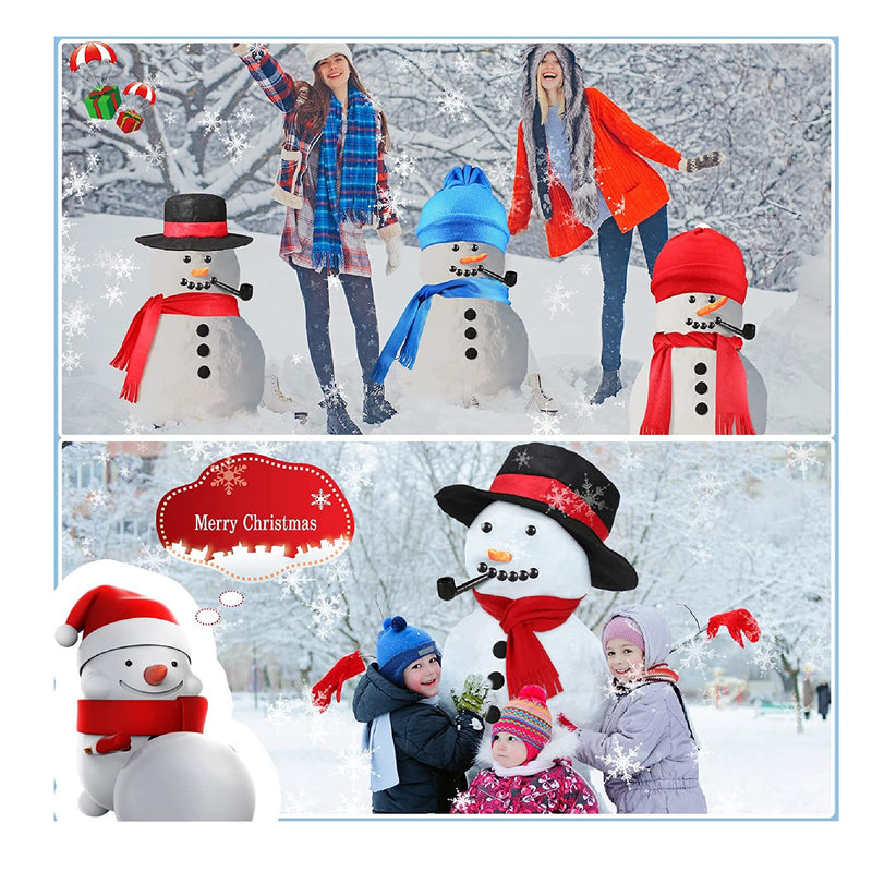 42Pcs Snowman Decoration Making Kit Christmas Snowman Dress Up Set Win