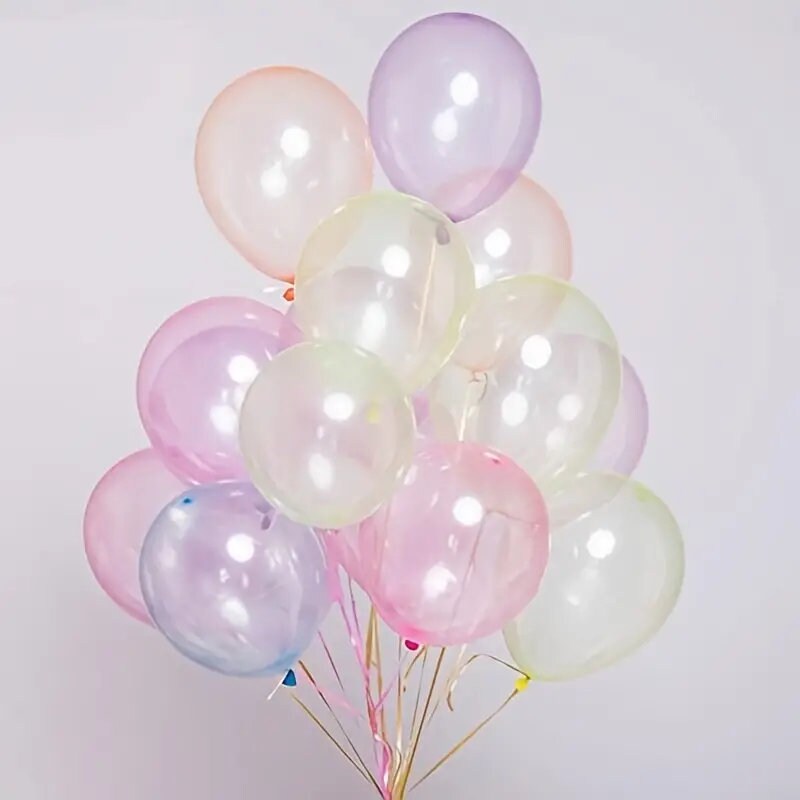 10pcs 12inch Bubble Balloons Transparent Latex Balloons Birthday Party Decor Wedding Global Balloons For Wedding | Graduation | Baby Shower