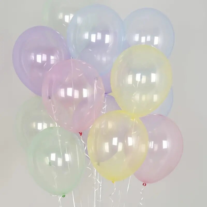 10pcs 12inch Bubble Balloons Transparent Latex Balloons Birthday Party Decor Wedding Global Balloons For Wedding | Graduation | Baby Shower