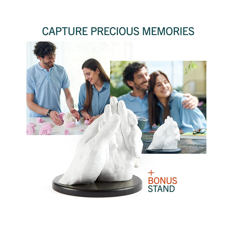 Hand Casting Kit - Complete Hand Molding with Plaster, Bucket, Gloves,  Finishing Tools, Display Stand, Instructions & More! - Hand Mold Kit Couples  & All Ages Can DIY to Preserve Sculpture Memories