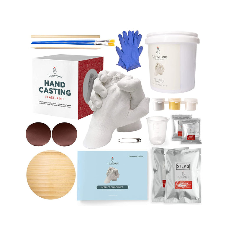 Hand Casting Kit Complete hand cast with plaster, bucket, gloves, fini