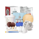 Hand Casting Kit Complete hand cast with plaster, bucket, gloves, finishing tools, display stand, instructions and more