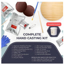 Hand Casting Kit Complete hand cast with plaster, bucket, gloves, finishing tools, display stand, instructions and more
