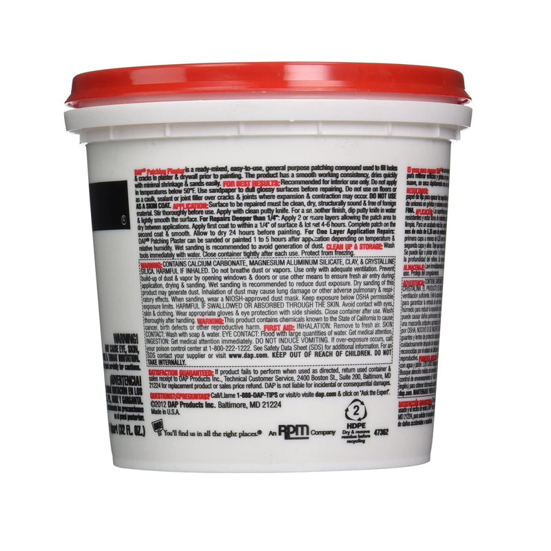 Dap DAP-52084-1 Quart 52084 Patching Plaster