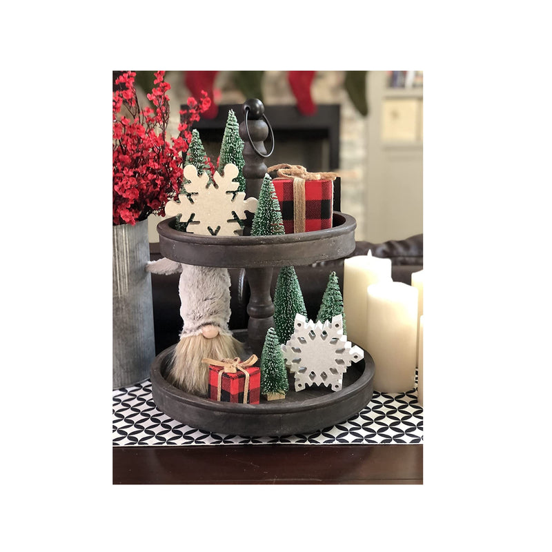 Christmas Tiered Tray Decor Bundle | 11 Pieces | Christmas Tiered Tray Decorations Set