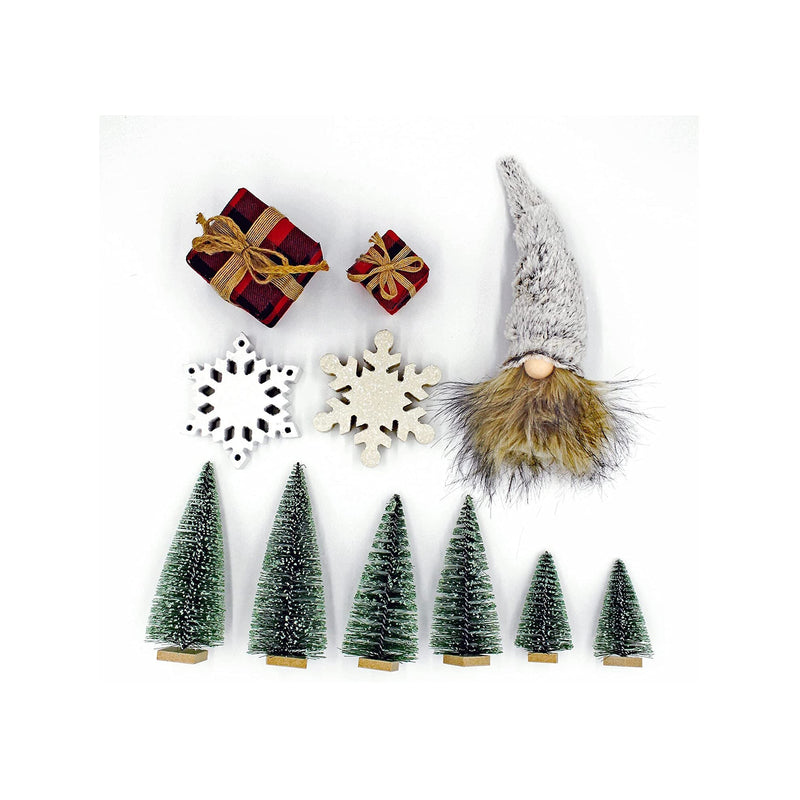 Christmas Tiered Tray Decor Bundle | 11 Pieces | Christmas Tiered Tray Decorations Set