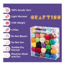 CRAFTISS Balls of acrylic yarn | 1300 Yards Of Soft Yarn For Crochet And Knitting Craft Projects | 30x20g