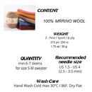 TEHETE 100% Merino Wool Yarn for Knitting 3-Ply Luxury Warm Soft Lightweight Crochet Yarn (Ginger)