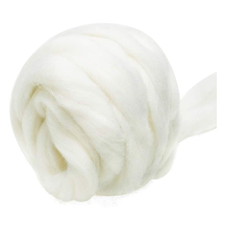 Jupean Wool Yarn Fiber Wool Top | Wool Felting Supplies | 100% Pure Wool | Thick Thread | 100g
