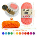 LIHAO 12 Skeins Mini Yarn For Knitting Crochet Craft | 100% Acrylic