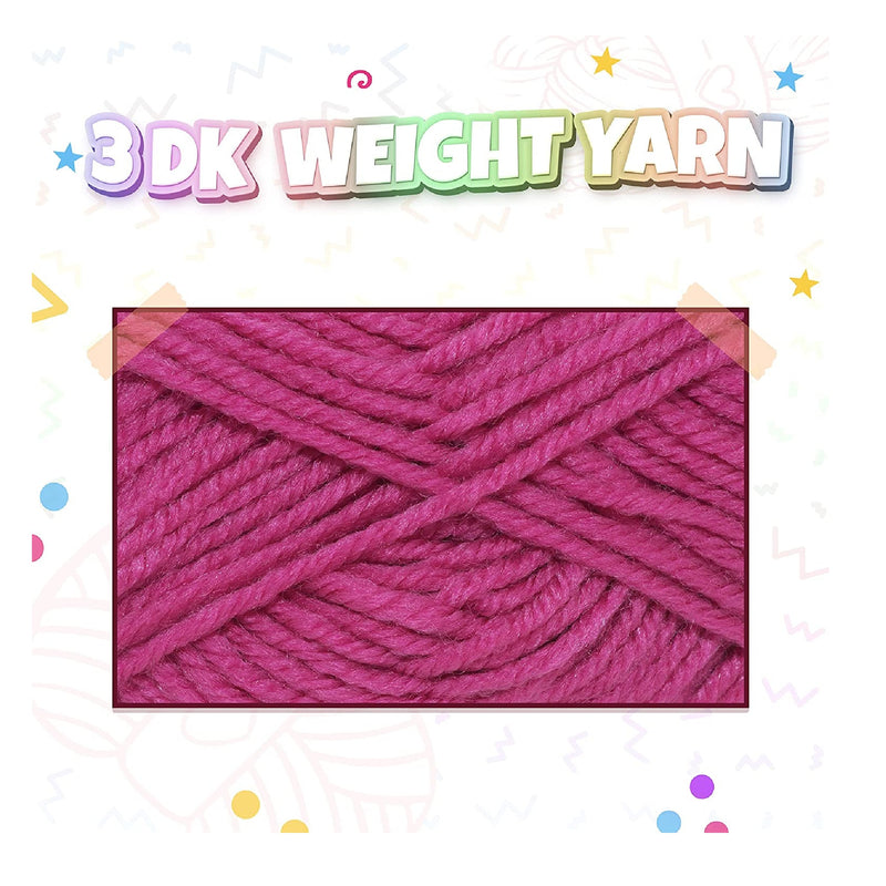 TYH Supplies 20 Mini Balls Of Acrylic Yarn | Soft 440 Yard Medium Weight Yarn For Knitting Projects | Crochet And Crafts