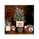 7 Pieces Christmas Tiered Tray Decor Items Farmhouse Xmas Tiered Tray Decorations Set Small Wooden Signs