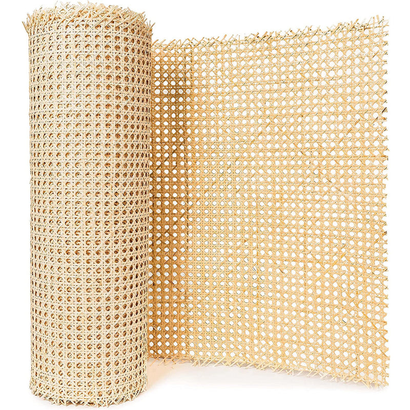 18" Wide Rattan Cane Webbing Roll | 2 Feet | Hexagonal Rattan Weave | Furniture | Woven Rattan Leaves For Crafts