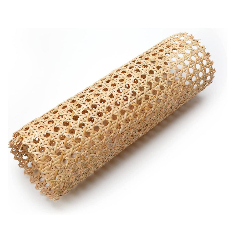 Aoibrloy 17 Inch x 1 Foot Natural Rattan Cane Strap for Cane Projects | Prewoven Open Rattan Mesh