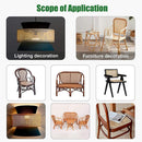 16" Width Rattan Cane Webbing Roll 5.3 Feet Furniture Chair Table Ceiling Background Door DIY Material Home Decor Natural Pre-Woven Open