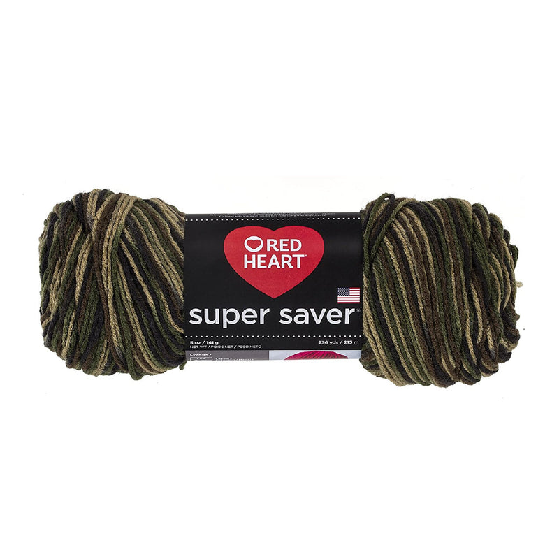 Lana Red Heart Super Saver | Camouflage Print | 3 Pack